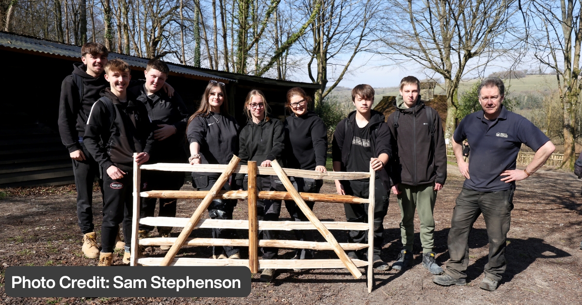 Chichester students learning tradition hurdle making