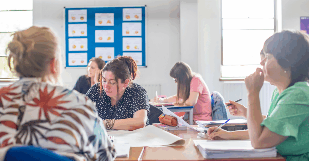Some of our adult learners learning in class