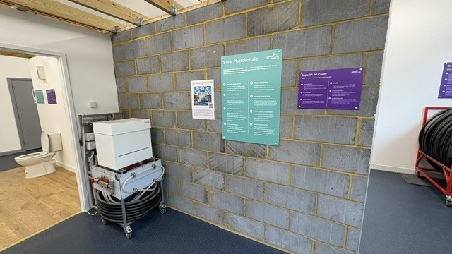 The Solar Photovoltaic training area at the Green Village at Crawley College